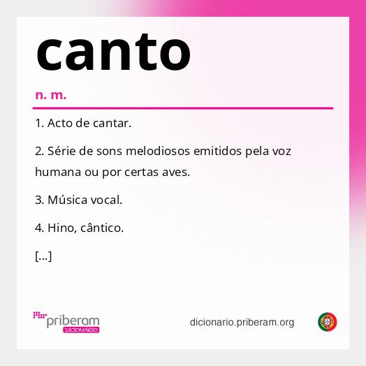 Significado de canto